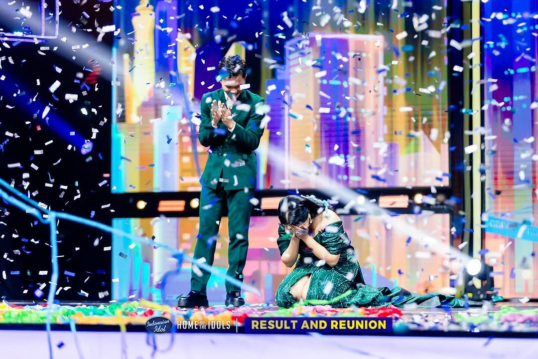 Shabrina Leanor juara Indonesian Idol 2025 bersama Afgan di panggung Grand Final RCTI